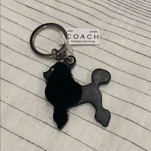 NWT COACH Black Poodle Keyfob/keychain/purse charm